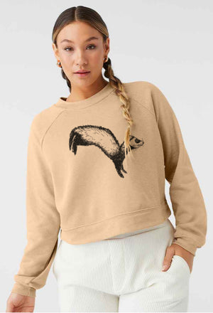 Ferret sand cropped jumper