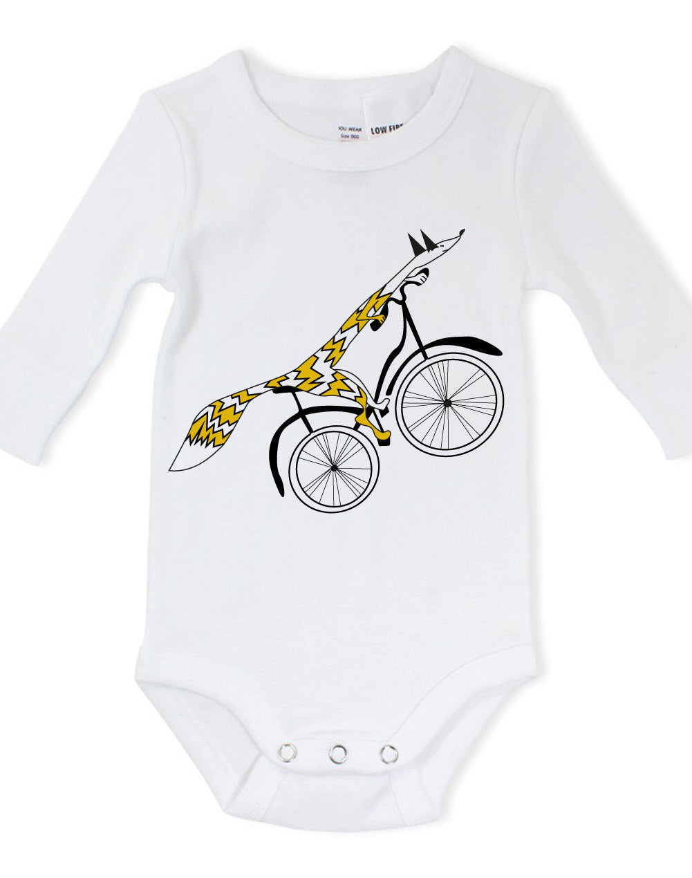 Fox bike baby bodysuit for bike lover - ARTsy clothing - 1