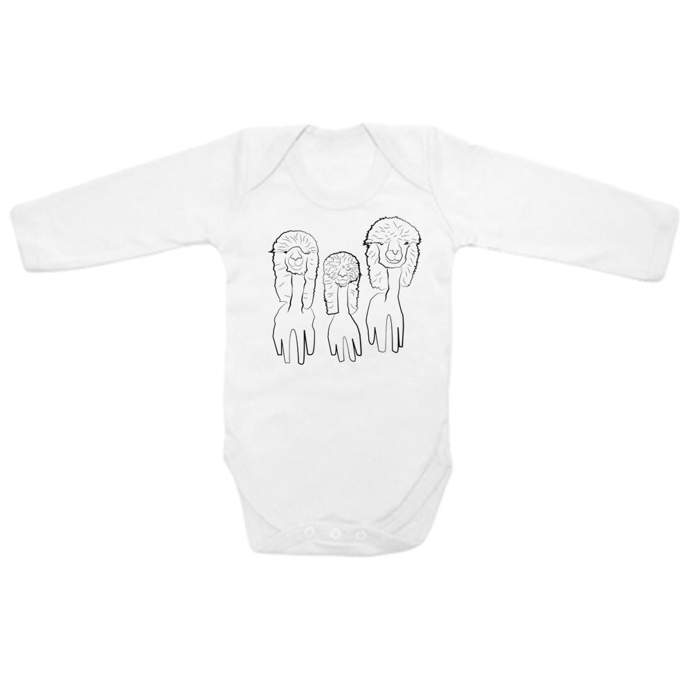 Babygrow - Three Little Alpacas Baby Bodysuit