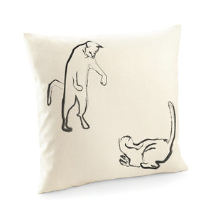 Cushion cover, cat fight