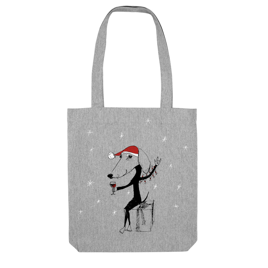 Christmas dog tote bag