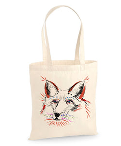 Festival fox tote bag