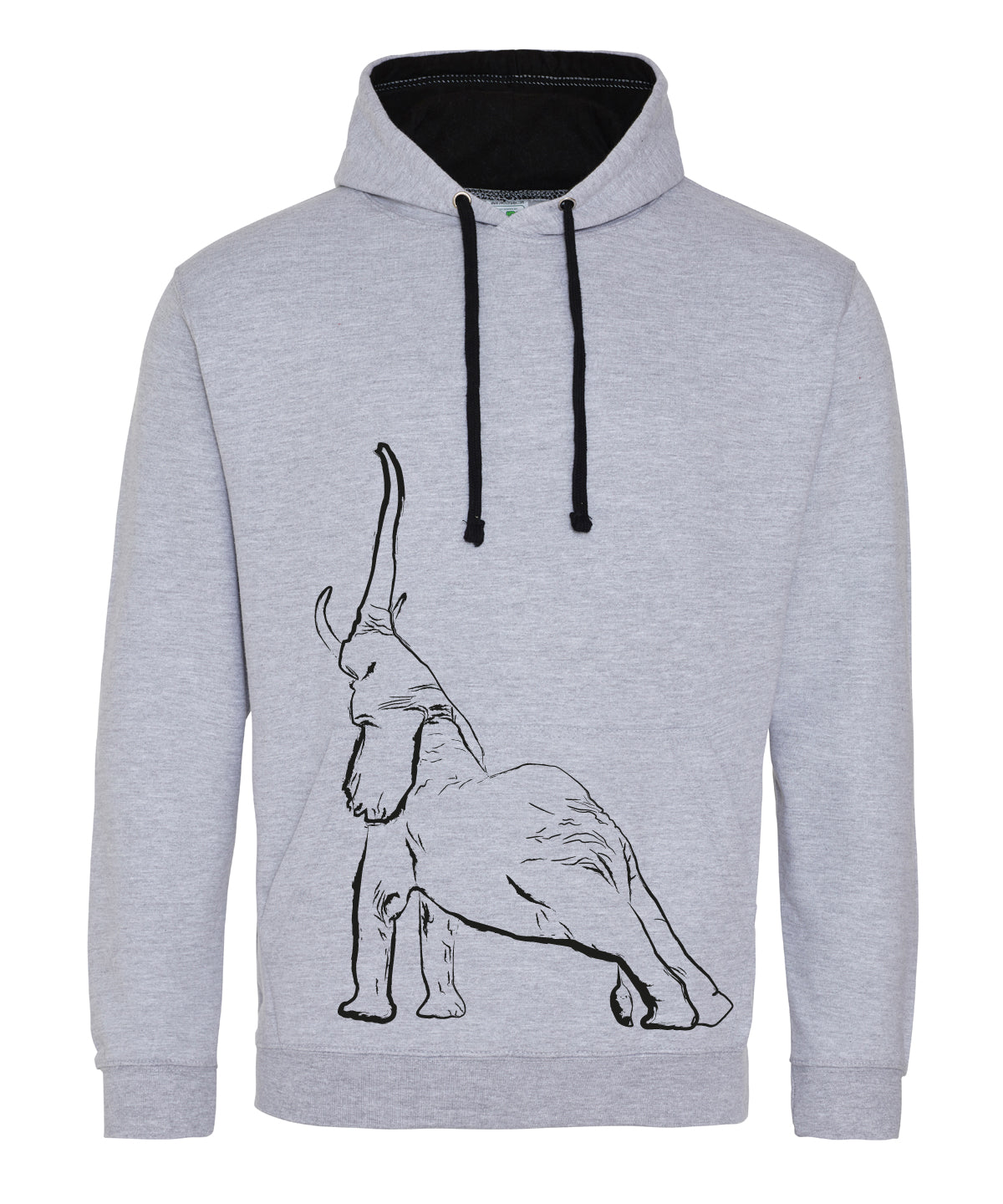 Stretching elephant unisex hoodie