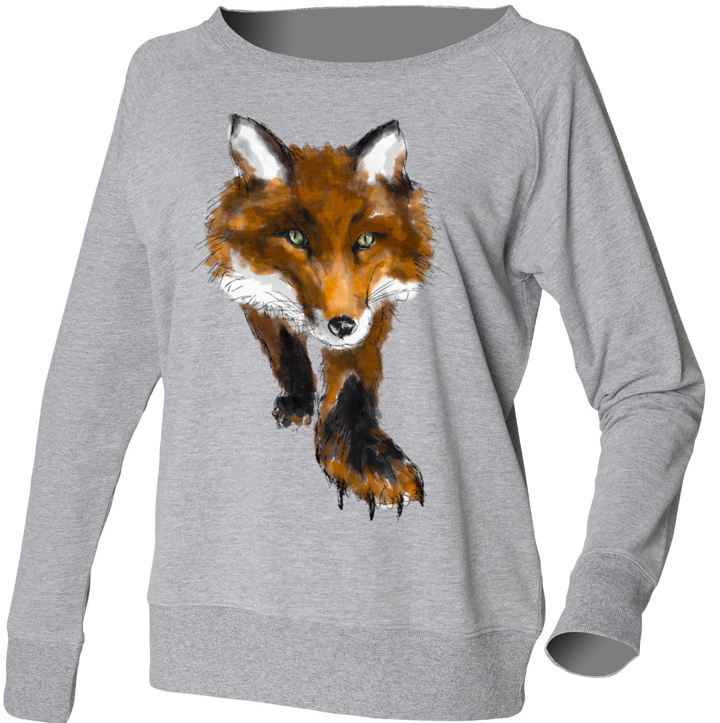 Grey jumper, sneaky fox