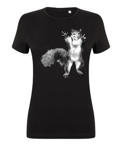 Grey squirrel women t-shirt