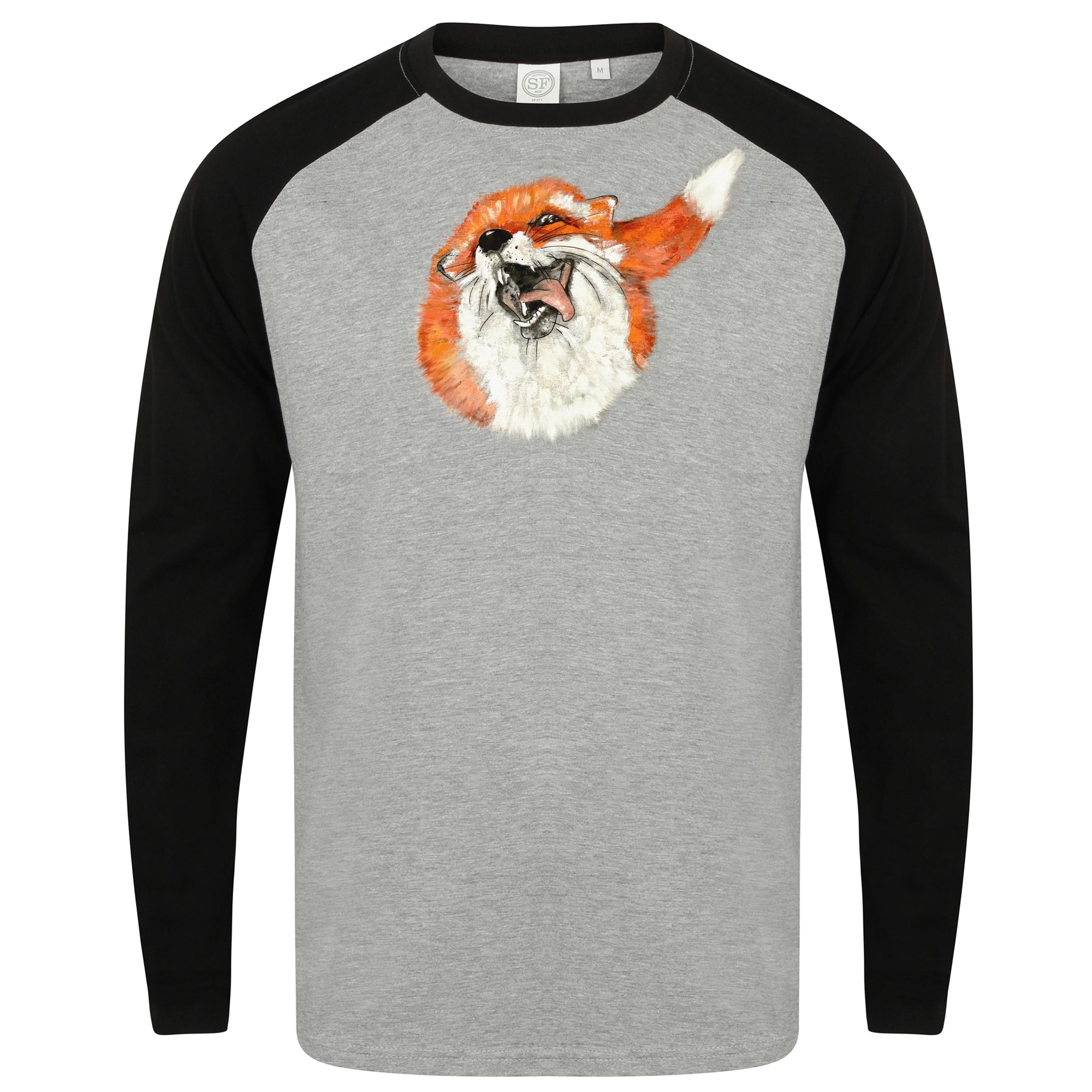 Happy fox men raglan shirt