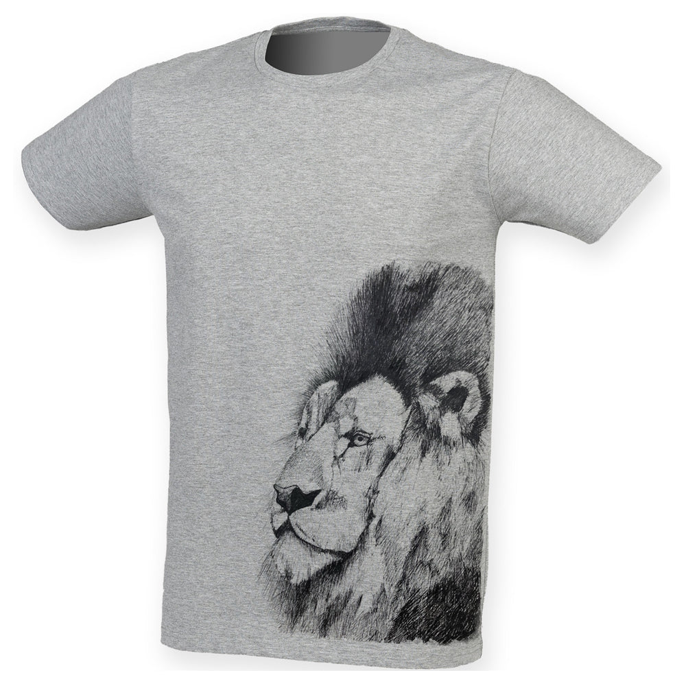Lion men t-shirt, by Gill Pollitt