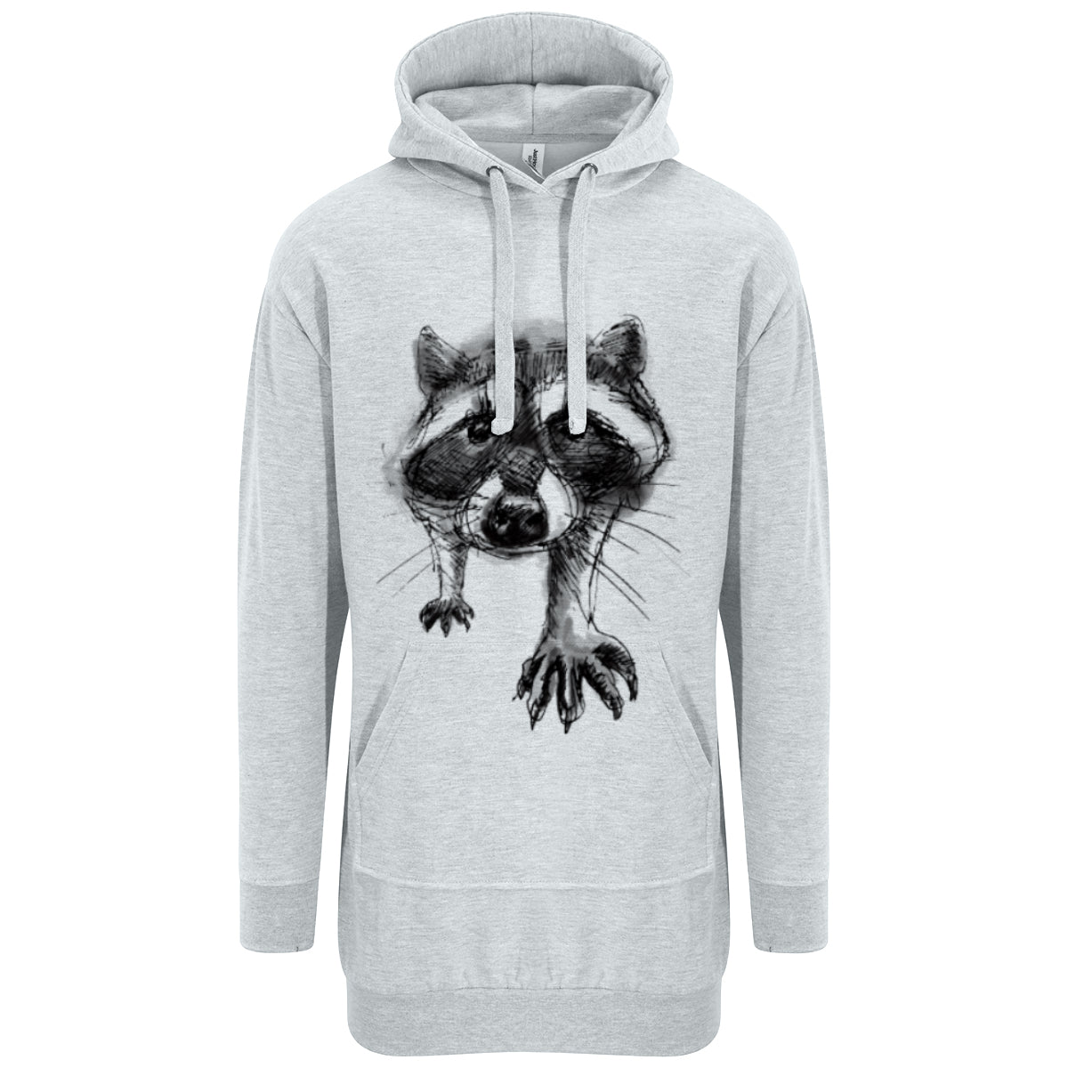 Curious racoon hoodie dress