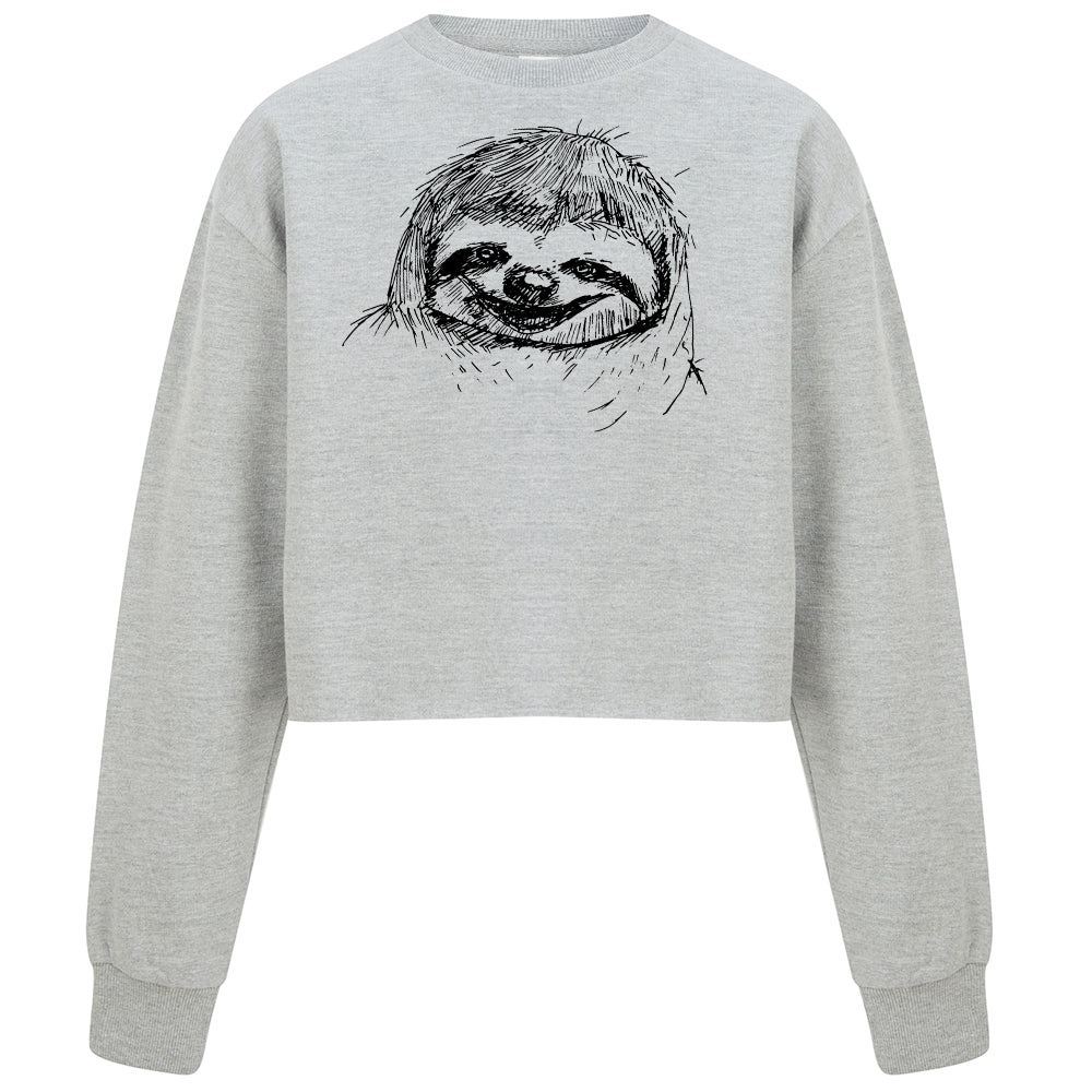 Kids cropped sweatshirt, sloth