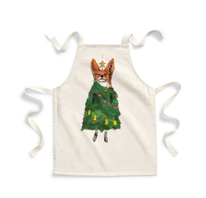Kids cotton apron, Christmas fox