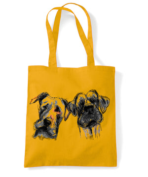 Two dogs tote bag