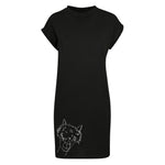 Alpaca head t-shirt dress-ARTsy clothing