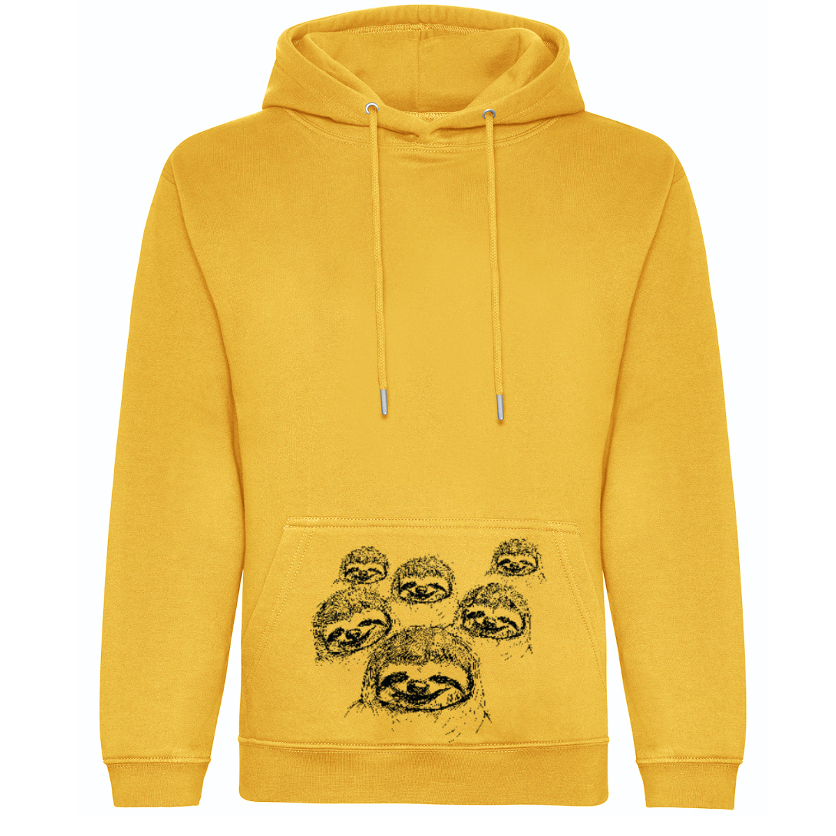 Organic hoodie smiling sloths
