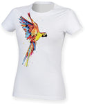 Funky parrot women t-shirt