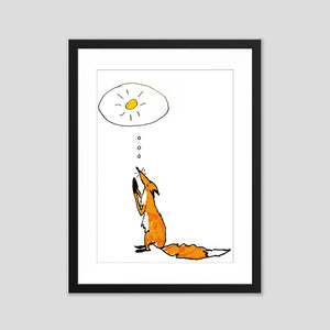 Praying fox print