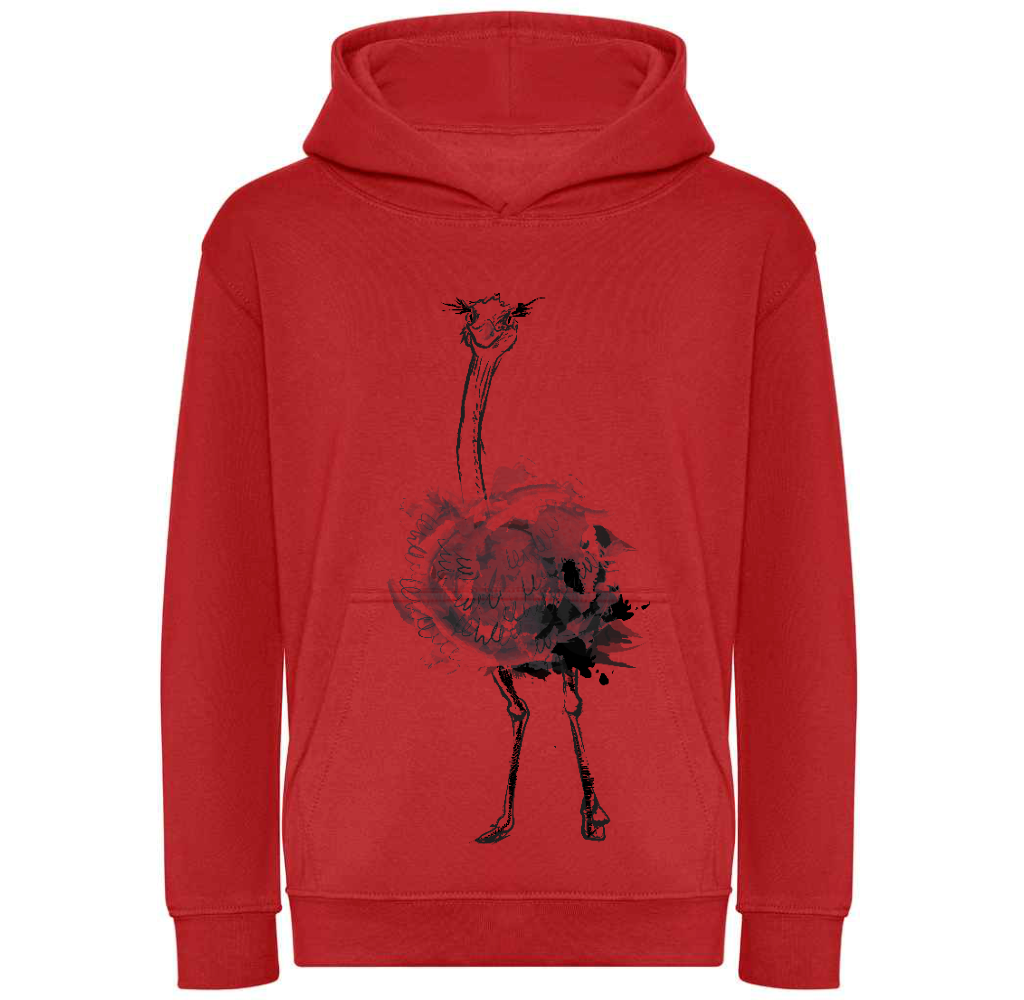 Organic kids hoodie, ostrich