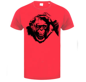 Chimp men t-shirt, by Gill Pollitt