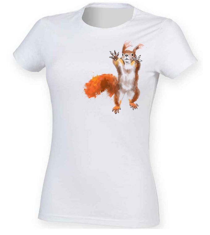 Red squirrel women t-shirt