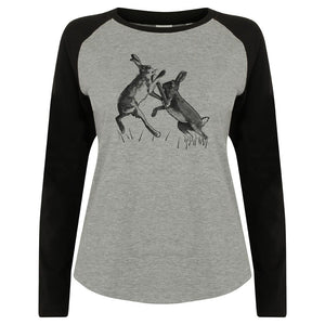 Shirts - Boxing Hares Women Raglan Shirt