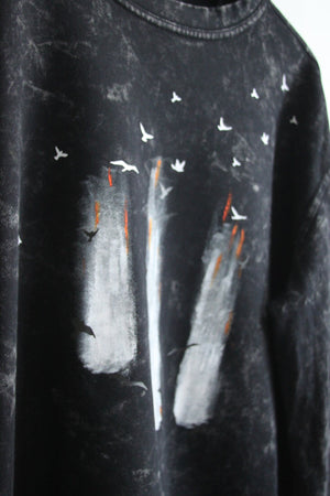 Abstract birds sweatshirt, unisex-ARTsy clothing