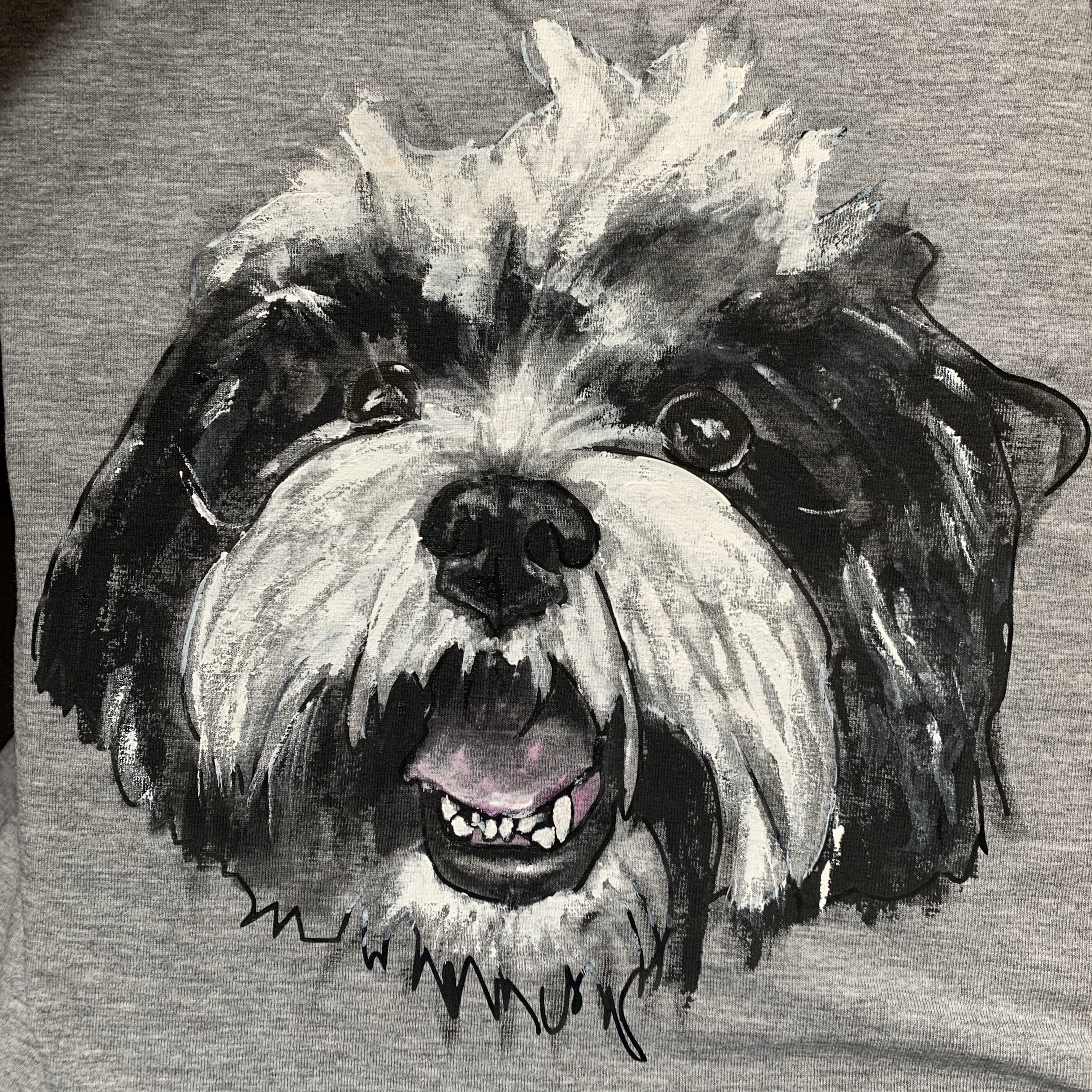 painted T-shirts - Custom Painted Pet T-shirt