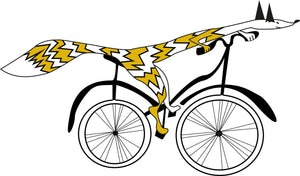 Fox bike t-shirt, unisex kids tee, bicycle lover - ARTsy clothing - 2