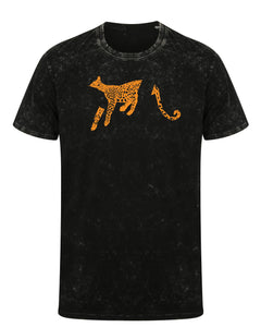T-shirts - Sleeping Leopard T-shirt, Washed Black
