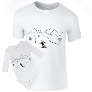 T-shirts - Snowboarding Baby Daddy T-shirt And Bodysuit