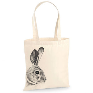 Hare tote bag, by Gill Pollitt