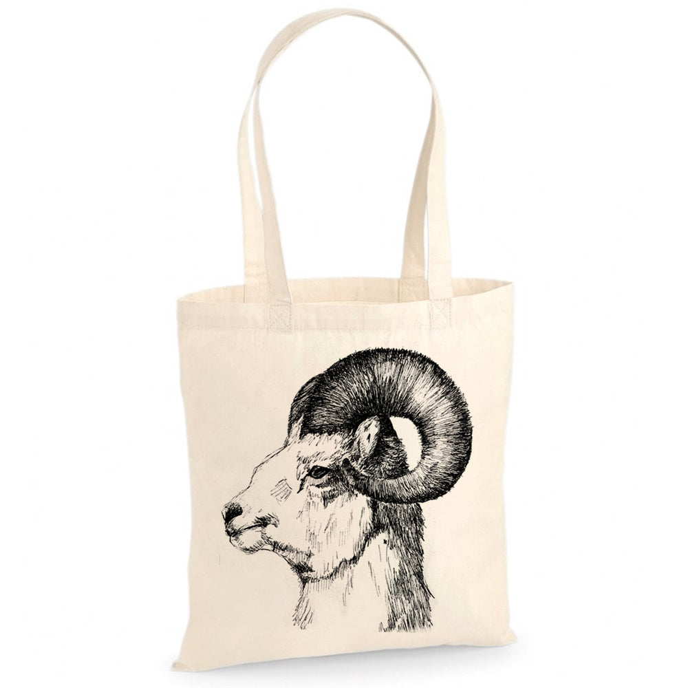 Mountain goat tote bag, by Gill Pollitt