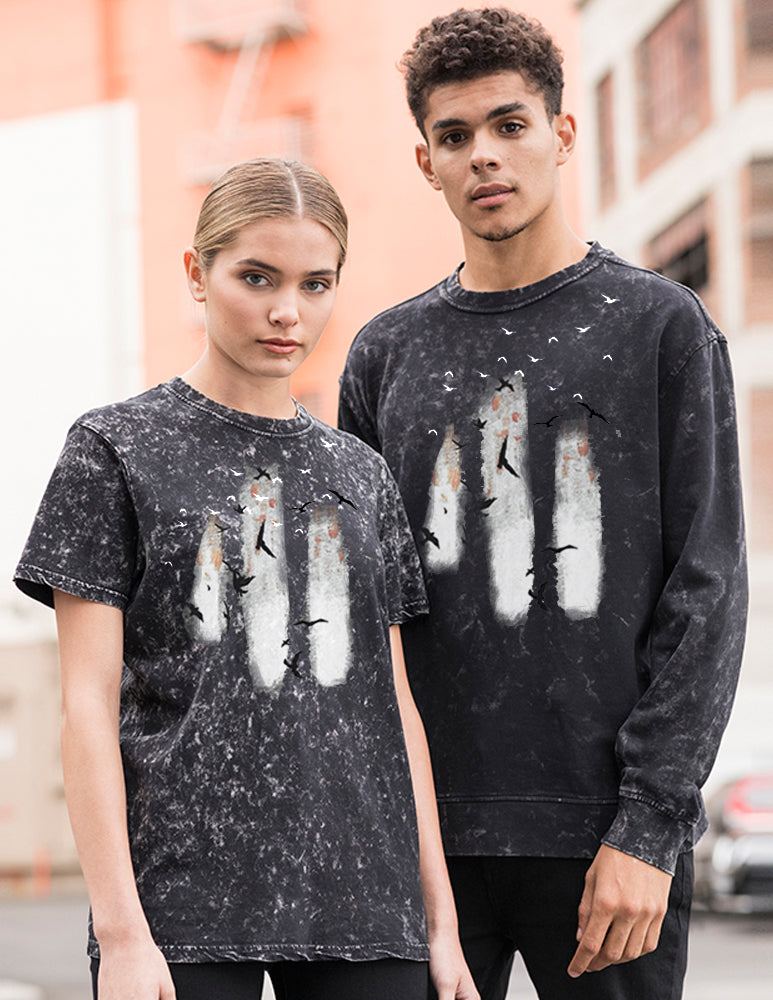 Abstract birds sweatshirt, unisex-ARTsy clothing