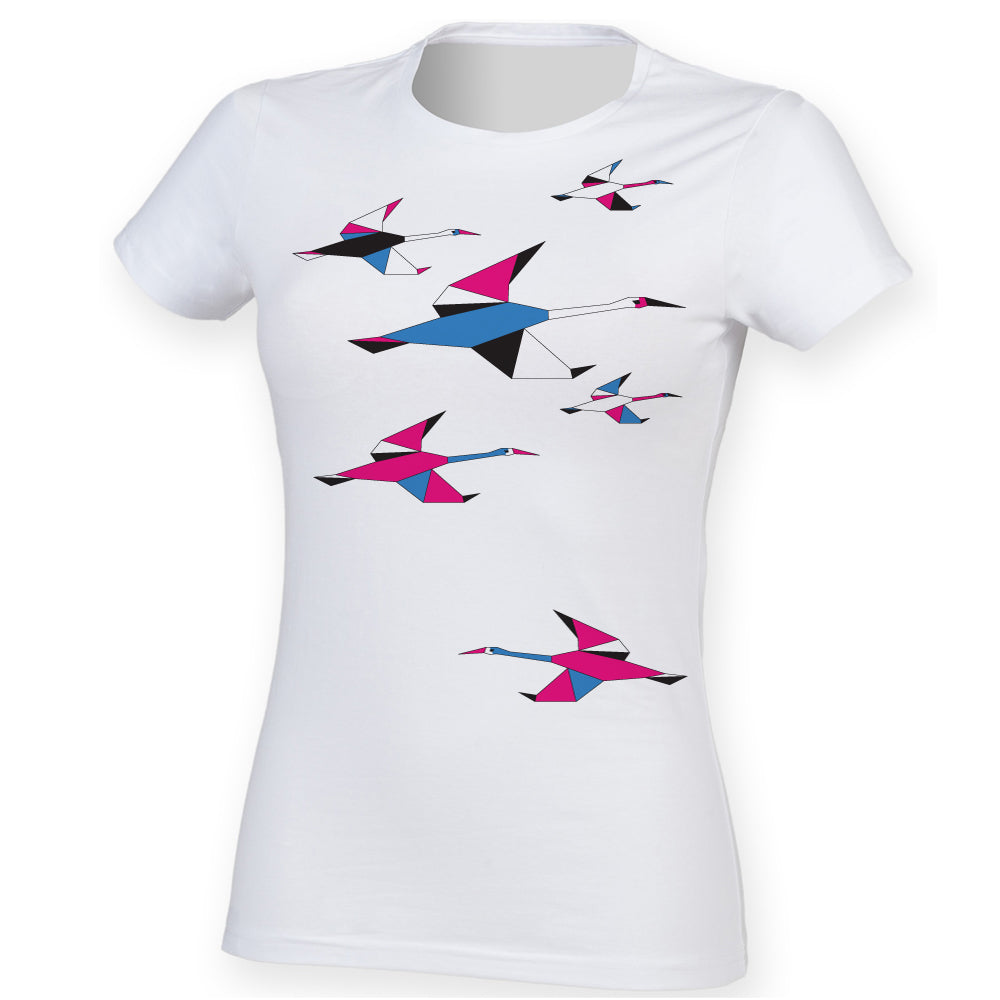 Blue geese women t-shirt