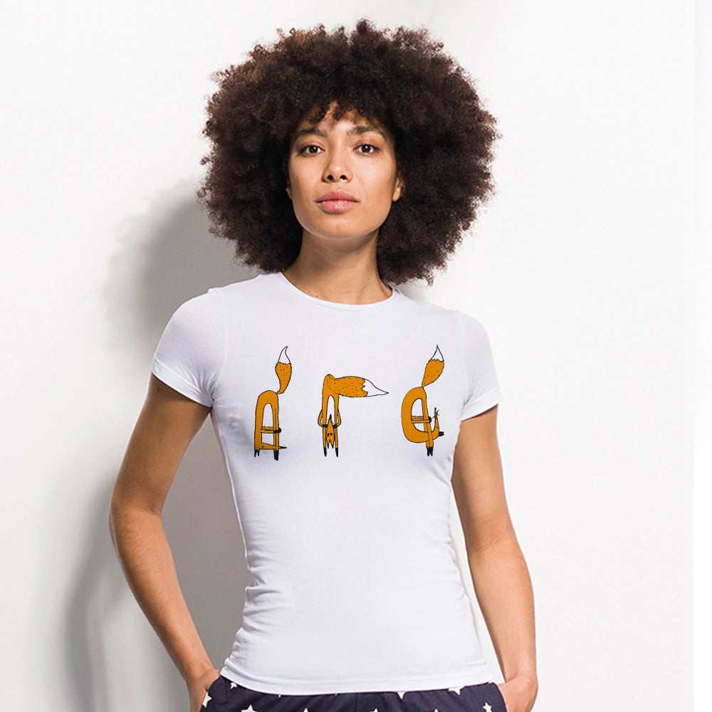 Yoga Foxes women t-shirt