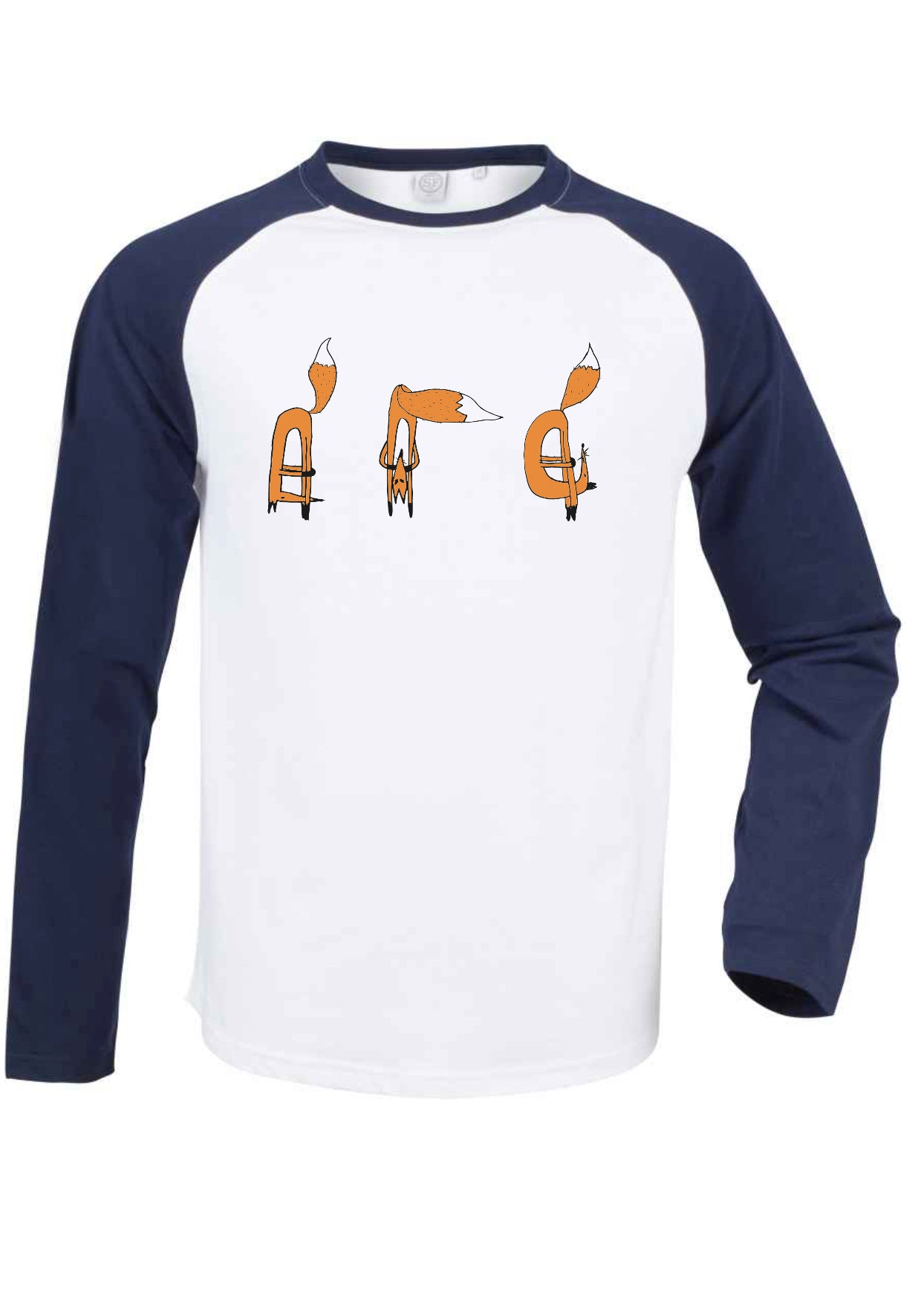 Yoga foxes men raglan shirt